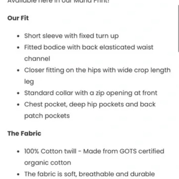 Lucy & Yak Ragan Organic Cotton Cropped Jumpsuit in Maria Print - Picture 10 of 10